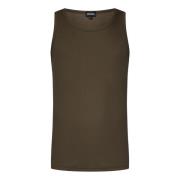 Bruine Mouwloze Top Regular Fit Ermenegildo Zegna , Brown , Heren