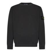 Grijze Katoenen Fleece Crewneck Sweatshirt Stone Island , Gray , Heren