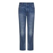 Blauwe Jeans met Voorknopsluiting Tom Ford , Blue , Heren