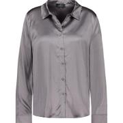 Soepelvallende Satijnen Blouse Monari , Gray , Dames