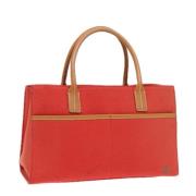 Pre-owned Canvas handbags Burberry Vintage , Orange , Dames