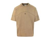 Bruine T-shirt met geborduurd logo Untitled Artworks , Brown , Heren