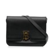 Pre-owned Leather crossbody-bags Burberry Vintage , Black , Dames