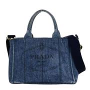 Pre-owned Denim totes Prada Vintage , Blue , Dames