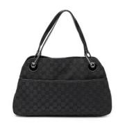 Pre-owned Canvas shoulder-bags Gucci Vintage , Black , Dames