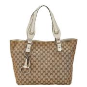 Pre-owned Leather gucci-bags Gucci Vintage , Beige , Dames