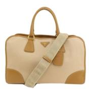 Pre-owned Canvas prada-bags Prada Vintage , Beige , Dames