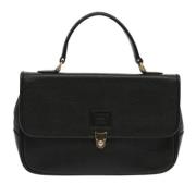 Pre-owned Leather handbags Burberry Vintage , Black , Dames