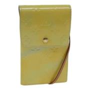 Pre-owned Leather wallets Louis Vuitton Vintage , Yellow , Dames