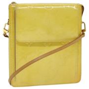 Pre-owned Leather clutches Louis Vuitton Vintage , Yellow , Dames