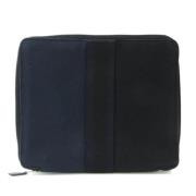 Pre-owned Canvas clutches Hermès Vintage , Black , Dames