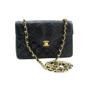 Pre-owned Leather chanel-bags Chanel Vintage , Black , Dames