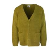 Groene Cardigan Sweater met knoopsluiting A Paper Kid , Green , Heren