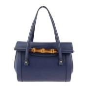 Pre-owned Leather gucci-bags Gucci Vintage , Blue , Dames