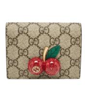 Pre-owned Coated canvas wallets Gucci Vintage , Beige , Dames