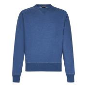 Blauwe Geribbelde Trui Regular Fit Tom Ford , Blue , Heren