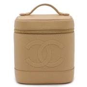 Pre-owned Leather chanel-bags Chanel Vintage , Beige , Dames