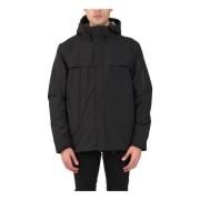 Parka met verborgen rits en capuchon Schott NYC , Black , Heren