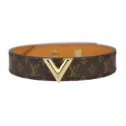 Pre-owned Leather bracelets Louis Vuitton Vintage , Brown , Dames