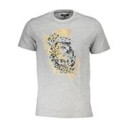 Luipaardprint T-shirt voor mannen Cavalli Class , Gray , Heren