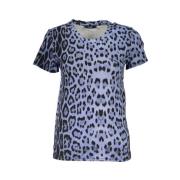 Blauw Katoenen Gestreept T-Shirt Cavalli Class , Blue , Heren