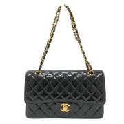 Pre-owned Leather chanel-bags Chanel Vintage , Black , Dames