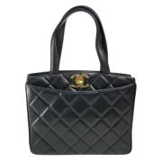 Pre-owned Leather chanel-bags Chanel Vintage , Black , Dames