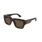 Bruin Havana Zonnebril Gg1668S Model Gucci , Brown , Unisex