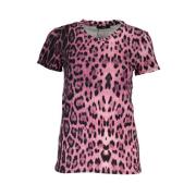 Gestreept T-shirt met logo Cavalli Class , Multicolor , Dames