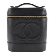 Pre-owned Leather chanel-bags Chanel Vintage , Black , Dames