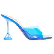 Pre-owned Plastic heels Amina Muaddi Pre-owned , Blue , Dames