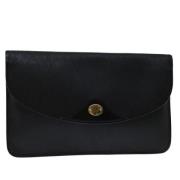 Pre-owned Leather clutches Dior Vintage , Black , Dames