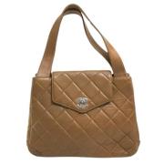 Pre-owned Leather chanel-bags Chanel Vintage , Brown , Dames