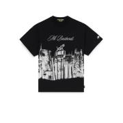 Skyline Tee in Zwart Katoen Iuter , Black , Heren