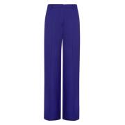 Blauwe wollen rechte broek Momoni , Purple , Dames