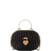 Pre-owned Raffia chanel-bags Chanel Vintage , Black , Dames