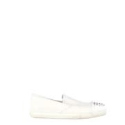 Pre-owned Leather sneakers Miu Miu Pre-owned , White , Dames