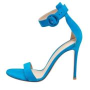 Pre-owned Suede sandals Gianvito Rossi Pre-owned , Blue , Dames