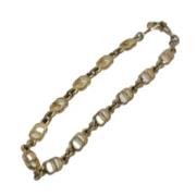 Pre-owned Metal bracelets Dior Vintage , Yellow , Dames