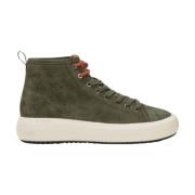 Midi Suede Heren Sneakers Sun68 , Green , Heren