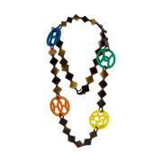 Pre-owned Fabric necklaces Hermès Vintage , Multicolor , Dames