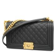 Pre-owned Leather chanel-bags Chanel Vintage , Black , Dames