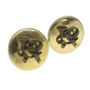 Pre-owned Metal earrings Hermès Vintage , Black , Dames