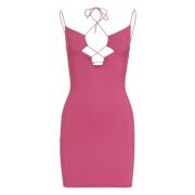 Mini jurk met verstelbare veters Amazuin , Pink , Dames