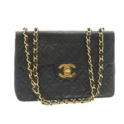 Pre-owned Leather chanel-bags Chanel Vintage , Black , Dames