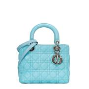 Pre-owned Leather dior-bags Dior Vintage , Blue , Dames