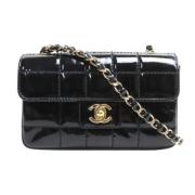 Pre-owned Leather chanel-bags Chanel Vintage , Black , Dames