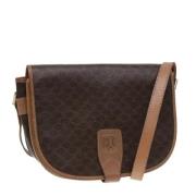 Pre-owned Canvas shoulder-bags Celine Vintage , Brown , Dames