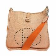 Pre-owned Leather shoulder-bags Hermès Vintage , Orange , Dames