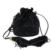 Pre-owned Leather chanel-bags Chanel Vintage , Black , Dames